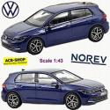 Vw Golf Viii Type Cd 2019-23 Blue Metallic 1:43 Norev 840134