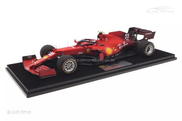 Looksmart Ferrari F1 Sf21 Team Scuderia Ferrari Mission Winnow N 55 6th British Gp 2021 Carlos Sainz Jr. Con Vetrina With Showcase 1:18 LS18F1039