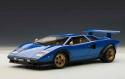 Autoart 1/18 Diecast Lamborghini Countach Walter Wolf Blue Signature Model 74652