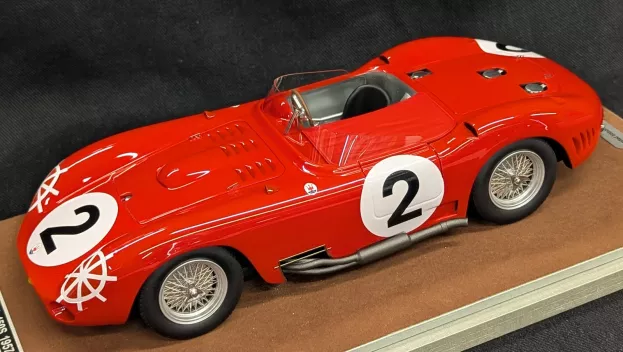 Tecnomodel Maserati 450s 4.5l V8 Team Officine Alfieri Maserati N 2 24h Le Mans 1957 Jean Behra Andre Simon 1:18 TM18-45A