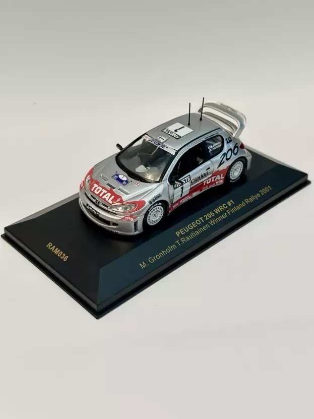 IXO Models Peugeot 206 Wrc Rally Winner Finland 2001 N 1 1:43 RAM036