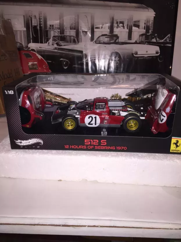 Hot Wheels Ferrari 512s N 21 Winner 12h Sebring 1970 M.andretti N.vaccarella I.giunti 1:18 N2046