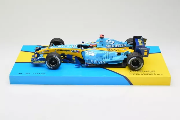 Minichamps Renault F1 R25 Team Mild Seven Renault N 1 World Champion 2nd British Silverstone Gp 2005 Fernando Alonso 1:18 147051105
