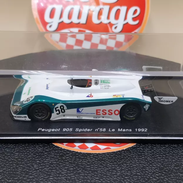 Spark Peugeot 905 Spider N 58 Le Mans 1992 Gonin Artzet Petit 1:43 S1277