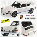 Porsche 911 Carrera RSR 2.7 Coupe 1972 White-Blue 1:18 Minichamps 107065020