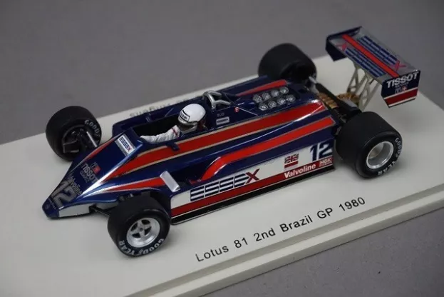 Spark Lotus F1 81 N 12 2nd Brazil Gp 1980 E.de Angelis 1:43 S4286