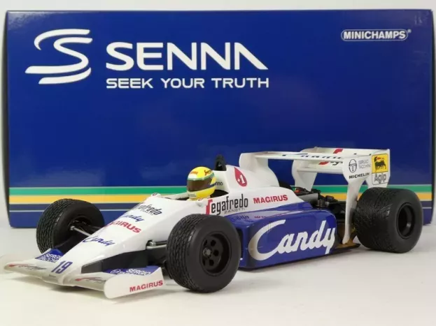 Minichamps Toleman F1 Tg184 Hart Turbo N 19 2nd Monaco Gp Dirty Version 1984 Ayrton Senna 1:18 540843819