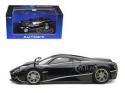 PAGANI HUAYRA BLACK WITH SILVER STRIPES 1/43 DIECAST CAR MODEL BY AUTOART 58209