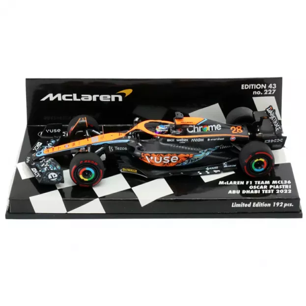 Minichamps Mclaren F1 Mcl36 Team Mclaren N 28 Test Abu Dhabi 2022 Oscar Piastri 1:43 537224328