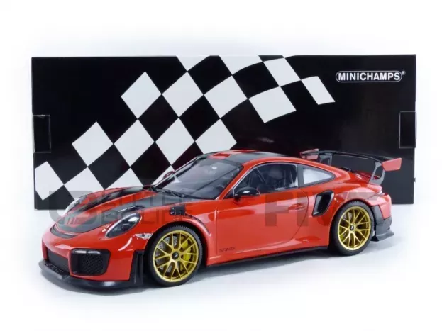 Minichamps Porsche 911 991-2 Gt2 Rs Coupe 2018 Golden Magnesium Wheels 1:18 155068305