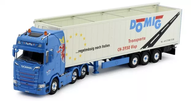 Tekno Scania Domig Scania Next Gen Highline Walkingfloor Oplegger 1:50 81580