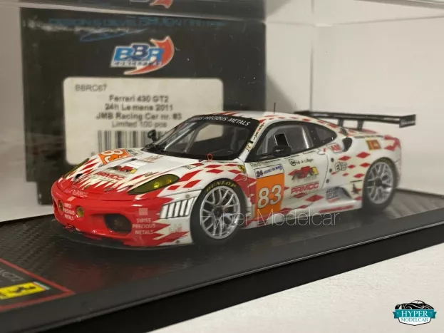 BBR Ferrari F430gt Lmgt2 N 83 Jmb Racing Lmgt2 Class 24h Le Mans 2011 M.rodrigues J-m.menahem N.marroc 1:43 BBRC67