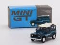 MINI GT,LAND ROVER Defender 90 county wagon LHD Blue, 1/64, MGT00353-L