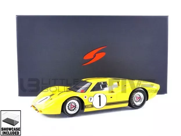 Spark Ford Gt40 Mkiv 7.0l V8 Team Ford Motor Company N 1 Winner 12h Sebring 1967 M.andretti B.mclaren Con Vetrina With Showcase Special Box 1:18 18SE67