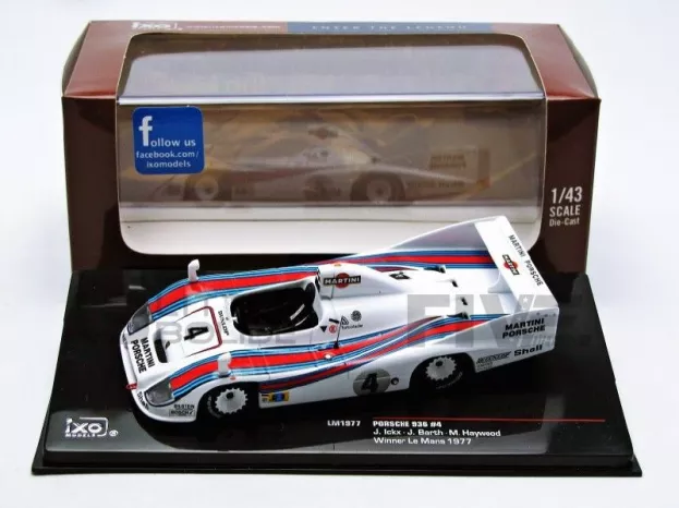 IXO Models Porsche 936 77 2.1l Twin Turbo Team Martini Racing Porsche System N 4 Winner 24h Le Mans 1977 Jacky Ickx Hurley Hywood Jurgen Barth 1:43 LM1977