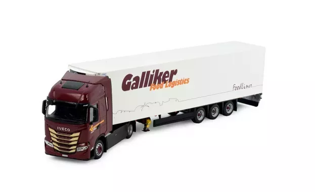 Tekno Iveco Galliker Iveco S-way 3-assige Koeloplegger 1:50 83666