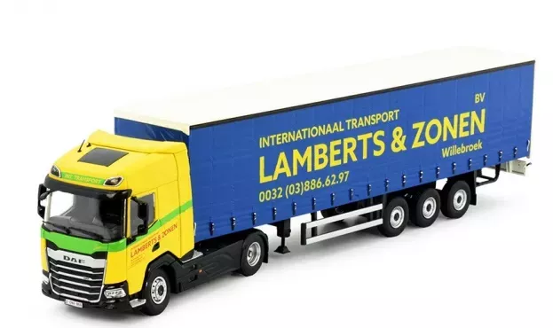 Tekno Daf Lamberts Daf Xf 4x2 Schuifzeilentrailer 1:50 85184