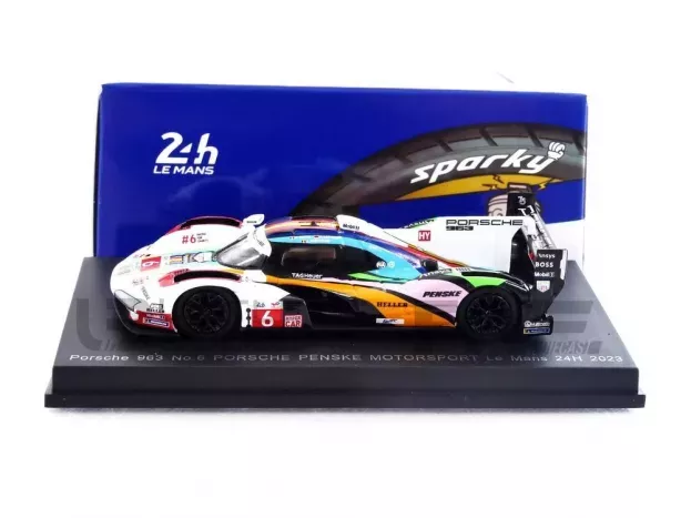 Spark Porsche 963 9rd 4.6l Turbo V8 Team Porsche Penske Motorsport N 6 24h Le Mans 2023 Kevin Estre Andre Lotterer Laurens Vanthoor 1:64 Y301