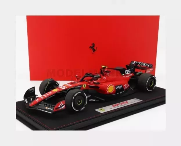 BBR Ferrari F1 Sf-23 Team Scuderia Ferrari N 55 Winner Singapore Gp 2023 Carlos Sainz Con Vetrina With Showcase 1:18 BBR231855DDIE-VET