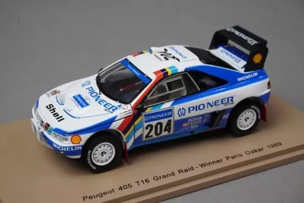 Spark Peugeot 405 T16 Grand Raid N 204 Winner Rally Parigi Dakar 1988 A.vatanen B.berglund 1:43 S5616