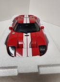 AUTOart 1/18 die cast model car: 73021 Ford GT (RED W/ 2 STRIPES).