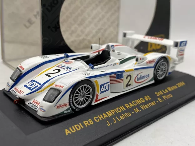 IXO Models Audi R8 Champion Racing Team N 2 3rd 24h Le Mans 2004 Pirro Lehto Werner 1:43 LMM058