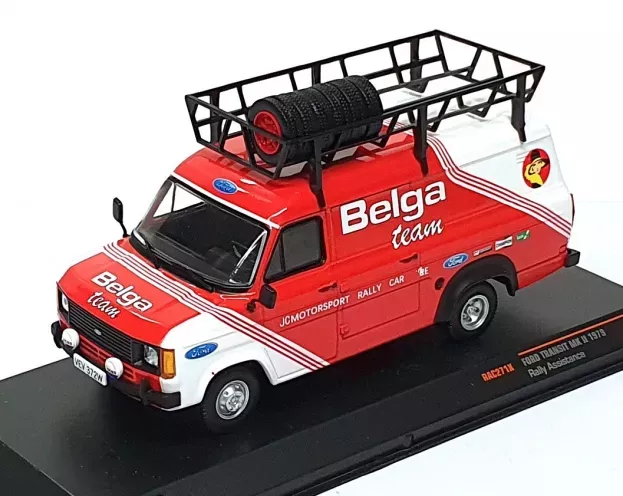 IXO Models Ford Transit Mkii Van Belga Team Rally Assistance With Accessories 1979 1:43 RAC271X