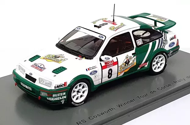 Spark Ford Sierra Cosworth Rs500 N 8 Winner Rally Tour De Corse 1988 Didier Auriol Bernard Occelli 1:43 S2626