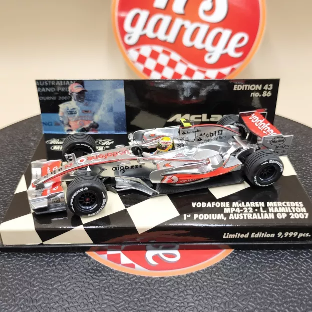 Minichamps Mclaren F1 Mercedes Mp4 22 N 2 1st Podium Australian Gp 2007 Lewis Hamilton 1:43 530074312