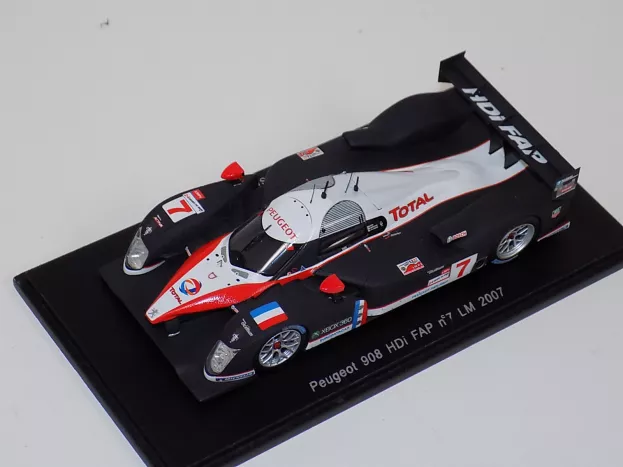 Spark Peugeot 908hdi Fap N 7 Le Mans 2007 M.gene N.minassian J.villeneuve 1:43 S1272