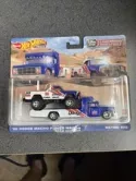 Mattel Hot Wheels HKF38-FLF56 Dodge - Retro Rig Truck Car Transporter With Macho