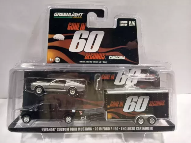 Greenlight Ford F-150 Pick-up 2015 + Mustang eleanoir 1967 + Trailer Fuori In 60 Secondi Gone In 60 Seconds 1:64 51008