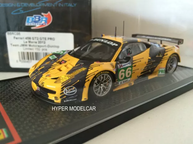 BBR Ferrari 458 Italia Gt2 Team Jmw Motorsport N 66 24h Le Mans 2012 J.cocker J.walker R.wills 1:43 BBRC98