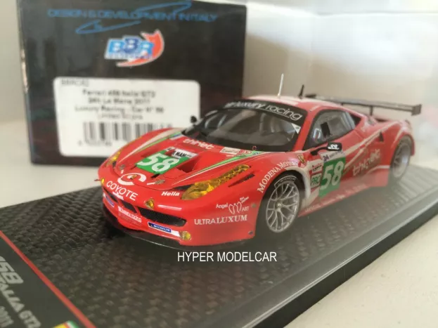 BBR Ferrari 458 Italia 8c Gt2 Luxury Racing N 58 24h Le Mans 2011 Beltoise Thiriet Jakubowski 1:43 BBRC62