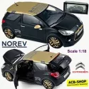 Citroën DS3 Racing 2013-15 Black Matte & Gold 1:18 Norev 181547