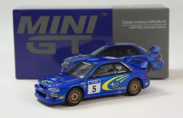 Mini GT Subaru Impreza Wrc99 S5 N 5 Winner Rally Australia 1999 Richard Burns Robert Reid 1:64 MGT00986-L