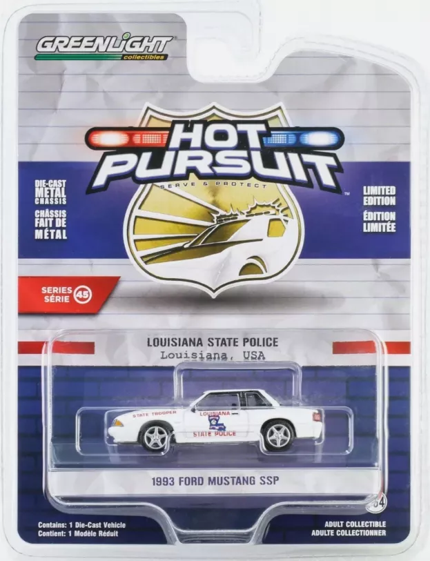 Greenlight Ford Mustang Ssp Louisiana State Police 1993 1:64 43030C