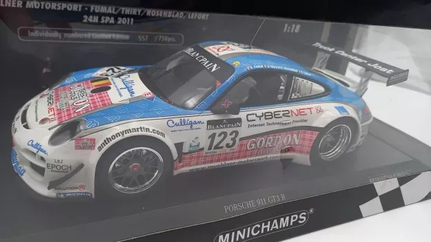 Minichamps Porsche 911 997-2 Gt3 R Team Muehlner Motorsport N 123 24h Spa 2011 A.fumal J.thiry C.rosenblad C.lefort 1:18 151118923