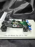 1:43 SPARK S4276 Lotus 59 F2 Pau Grand Prix Winner 1969 #4 J. Rindt #4 Boxed USA