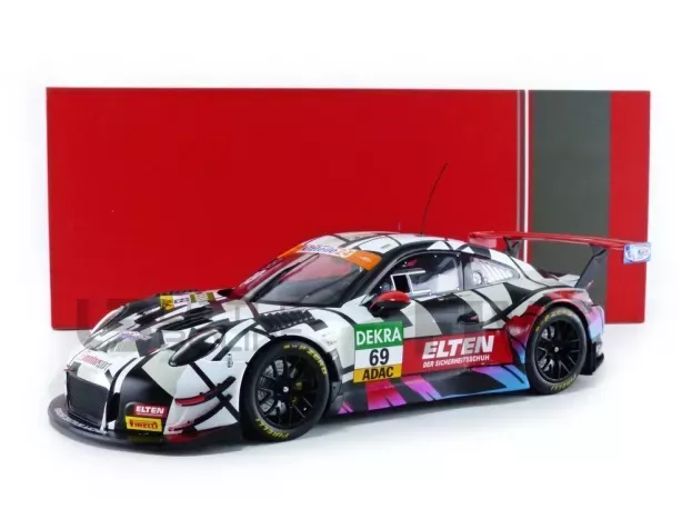 IXO Models Porsche 911 991 Gt3r Iron Force N 69 Gt Masters 2018 Jan Eric Slooten Lucas Luhr 1:18 LEGT18019