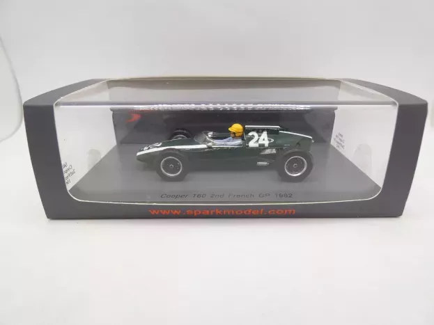 Spark Cooper F1 T60 N 24 2nd French Gp 1962 Tony Maggs 1:43 S4803