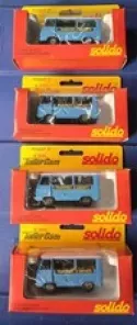 Lot Of 4 Solido Toner Gram No. 2003 Peugeot J7 Van "Transport D'Enfants" Bus