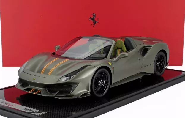 BBR Ferrari 488 Pista Spider 2018 Con Vetrina With Showcase 1:12 BBR1225F