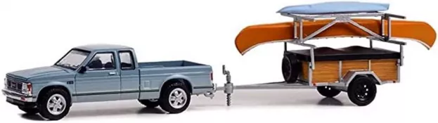 Greenlight Gmc S-15 Pick-up With Trailer And Boat 1988 1:64 32250C
