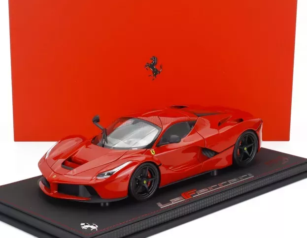 BBR Ferrari Laferrari 2013 Black Rims Con Vetrina With Showcase 1:18 BBR182221-8DIE-VET