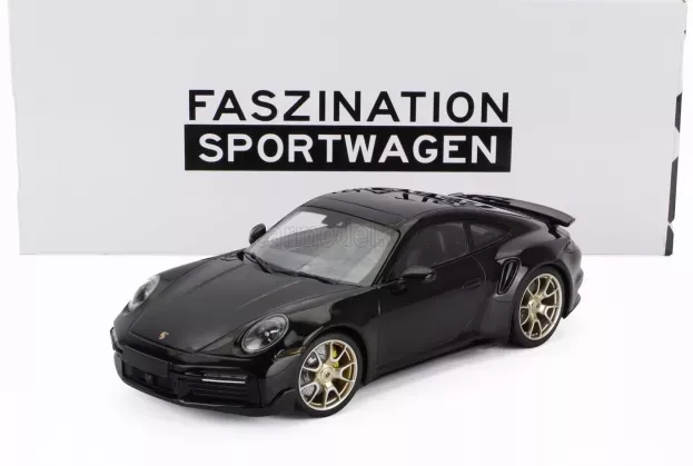 Minichamps Porsche 911 992 Turbo S Coupe 2022 Gold Rims 1:18 153069175