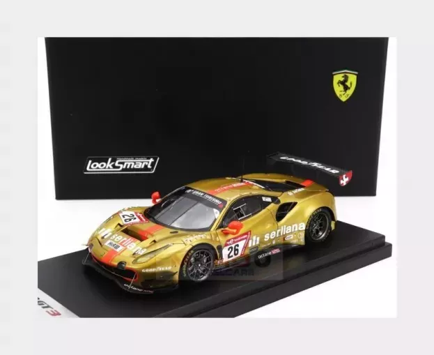 Looksmart Ferrari 488 Gt3 Evo 3.9l Turbo V8 Team Octane126 Serliana N 26 Pole Position 24h Nurburgring 2022 Bjorn Grossmann Jonathan Hirschi Luca Ludwig Simon Trummer 1:43 LSRC149