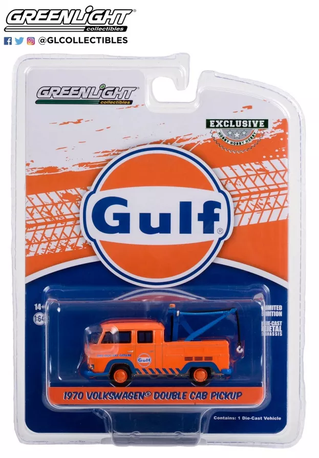 Greenlight Volkswagen T1 Double Cabine Pick-up Gulf 1970 1:64 30412