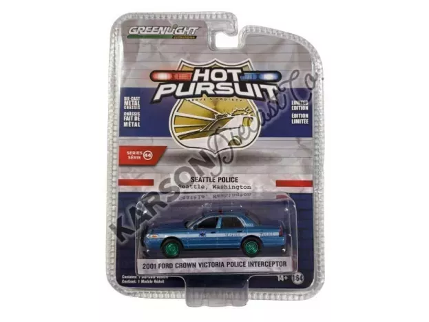 Greenlight Ford Crown Victoria Police Interceptor Seattle 2001 1:64 43020D