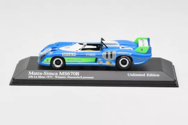 Minichamps Matra Simca Ms670b 3.0l V12 Team Matra-simca Shell N 11 Winner 24h Le Mans 1973 Henri Pescarolo Gerard Larrousse 1:43 430731111